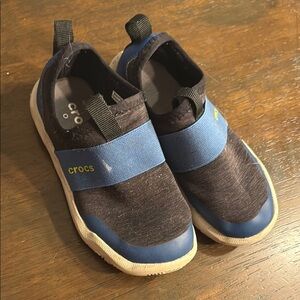 Crocs Kids' Blue and Black Slip-On Sneaker Shoes